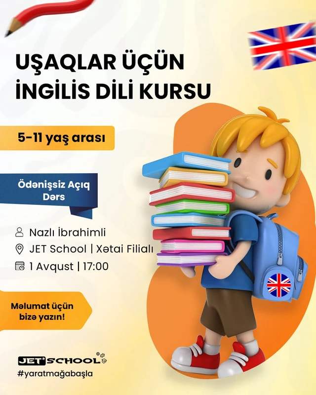 Uşaqlar üçün İngilis Dili Kursu – Ödənişsiz Açıq Dərs! 🎯📚