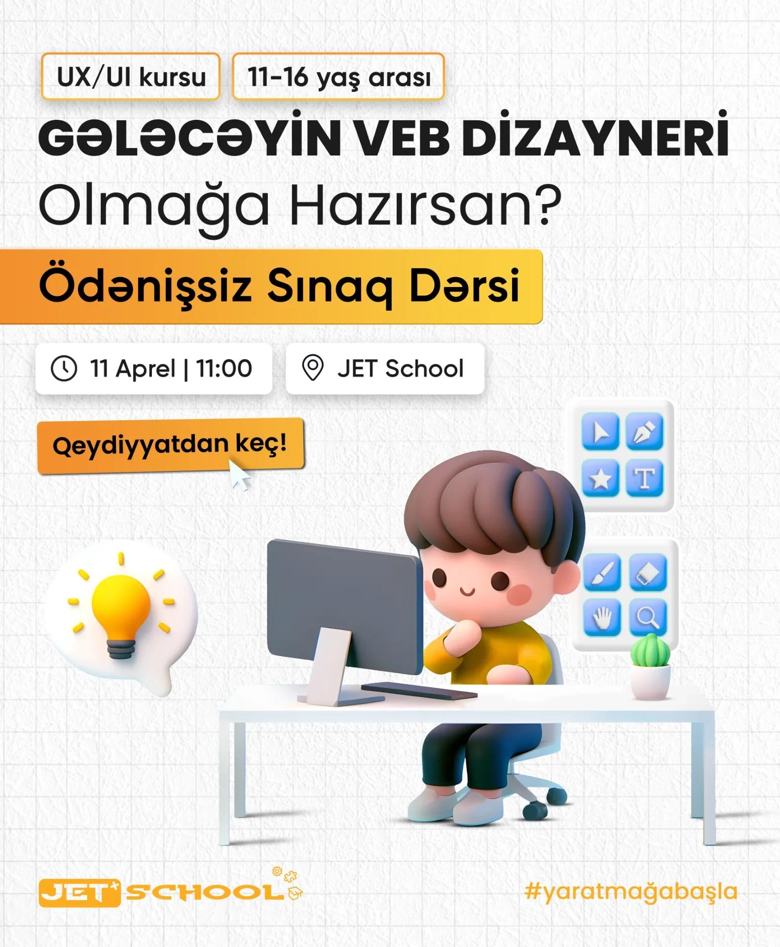Uşaqlar üçün UX/UI açıq dərs – tətbiq dizaynına giriş