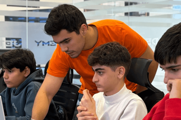Students coding
